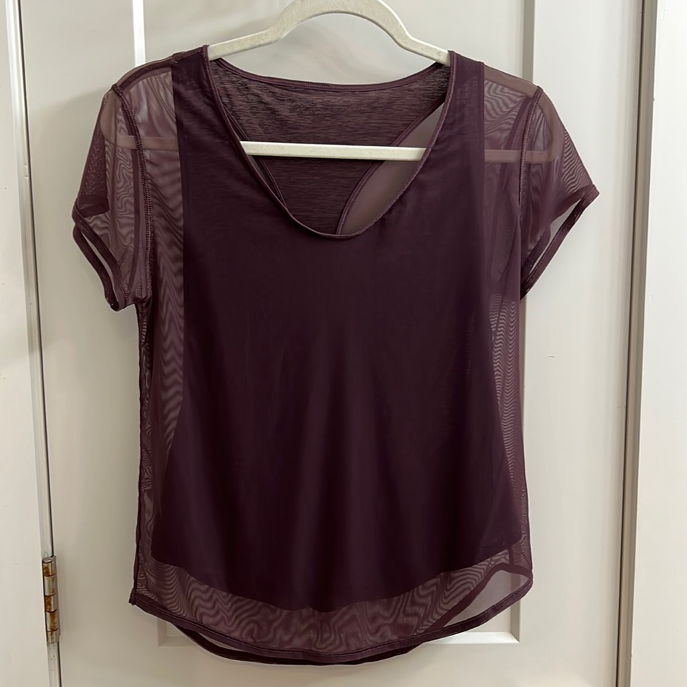 Lululemon tank top with mesh outer layer